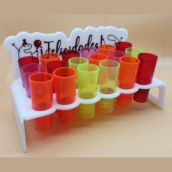 Porta vasos tequilero rectángulo - Imagen 3