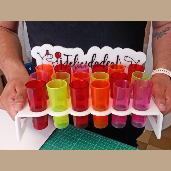 Porta vasos tequilero rectángulo - Imagen 4